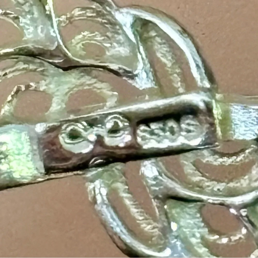 Vintage 1960 filigree seagull silver brooch-RARE - Picture 9 of 13